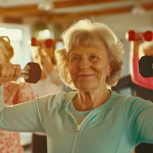 Séance de sport pour senior